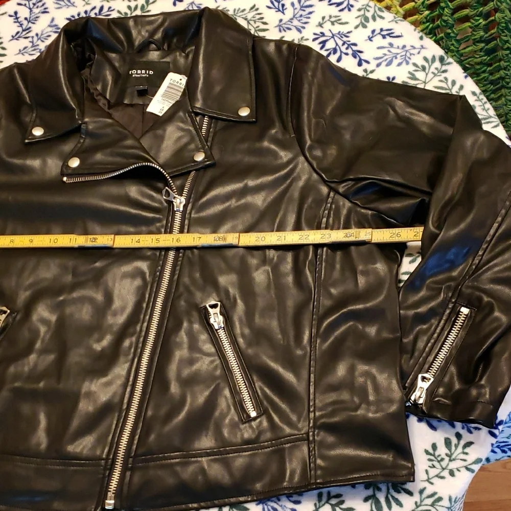 Torrid Black Leather Biker Jacket - Picture 4 of 12